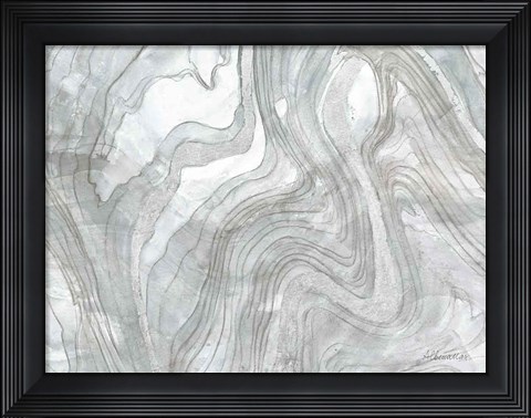 Framed Shimmering Water Silver Print