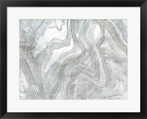 Framed Shimmering Water Silver Print