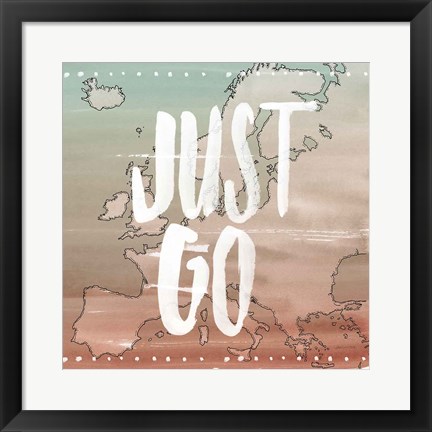 Framed World Traveler II Neutral Print