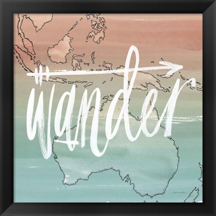 Framed World Traveler I Neutral Print