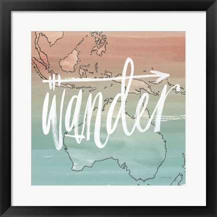 Framed World Traveler I Neutral Print