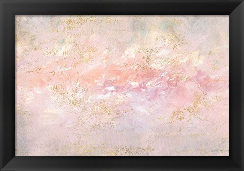 Framed Through Fog Blush and Gold Print