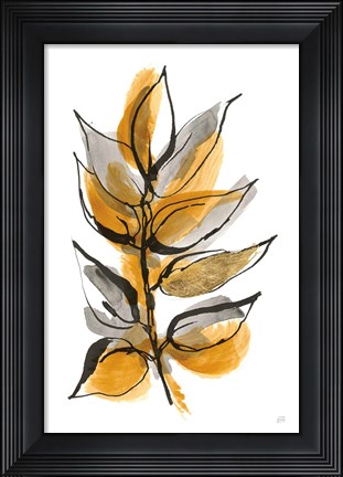 Framed Amber Leaves I Print