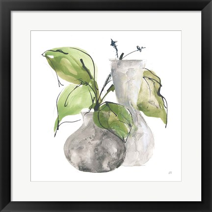 Framed Two Vases III Print