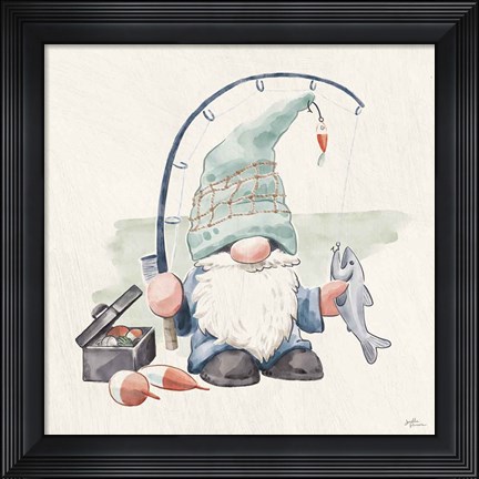 Framed Beach Gnomes III Print