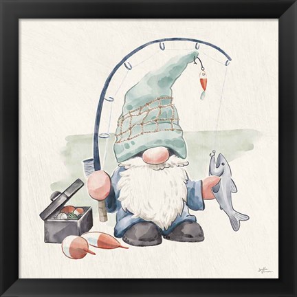 Framed Beach Gnomes III Print