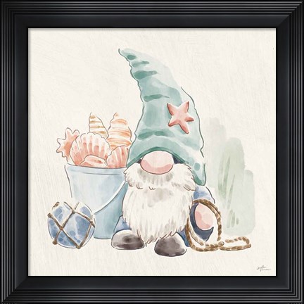 Framed Beach Gnomes II Print
