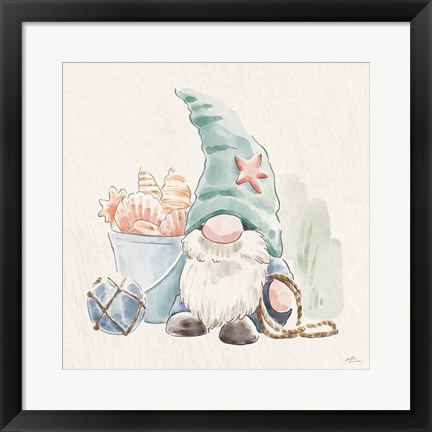 Framed Beach Gnomes II Print