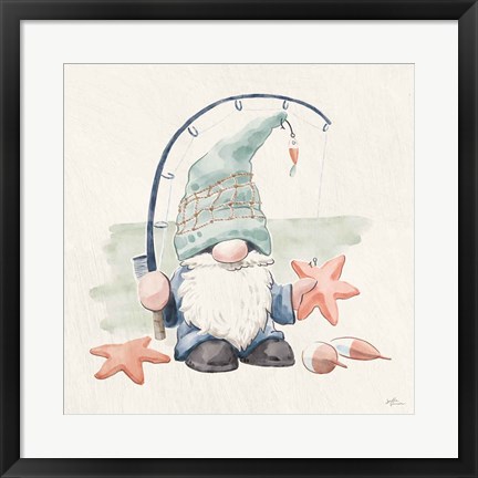 Framed Beach Gnomes I Print