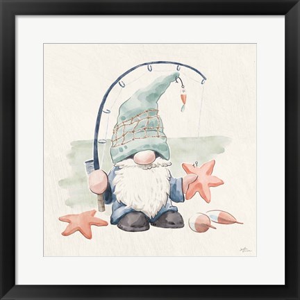 Framed Beach Gnomes I Print