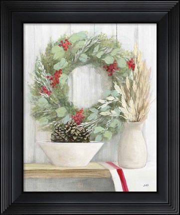 Framed Natural Christmas I Print