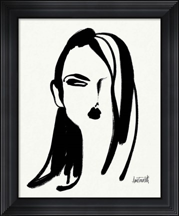 Framed Brush Portrait VI Print