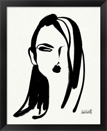 Framed Brush Portrait VI Print