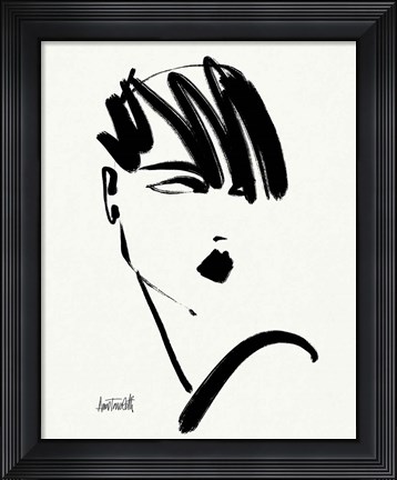 Framed Brush Portrait IX Print