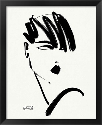 Framed Brush Portrait IX Print