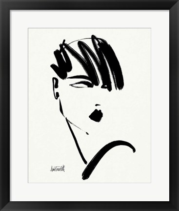 Framed Brush Portrait IX Print