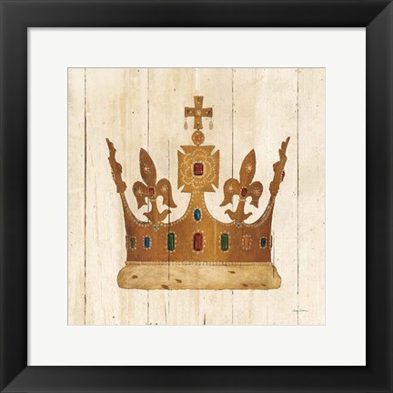 Framed Majestys Crown II Light Print