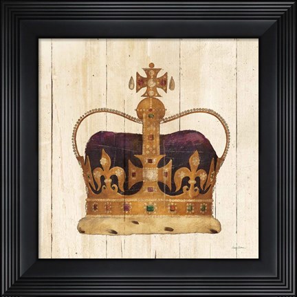 Framed Majestys Crown I Light Print