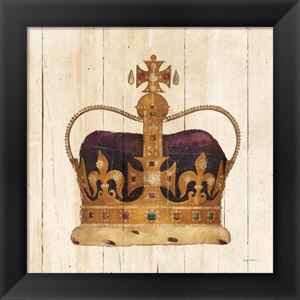 Framed Majestys Crown I Light Print