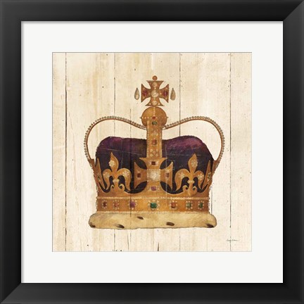 Framed Majestys Crown I Light Print