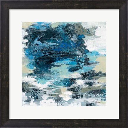 Framed Brilliant Blue Water Print
