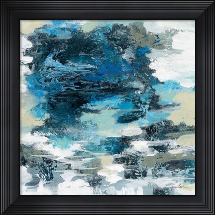 Framed Brilliant Blue Water Print