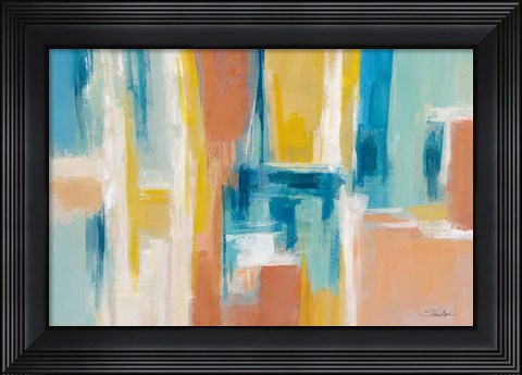Framed 90s Color Blocks Print