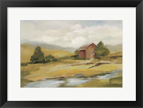 Framed Springtime Farm Neutral Print