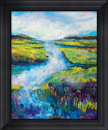 Framed Barn Island View Print
