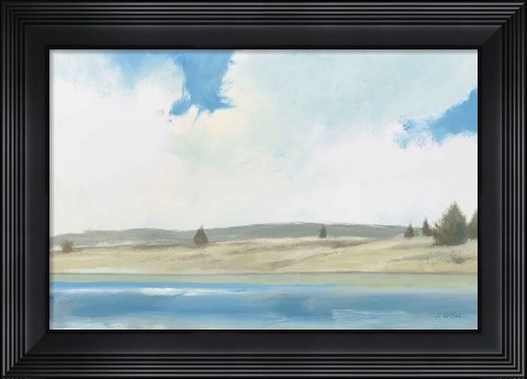 Framed Tranquil Landscape Print