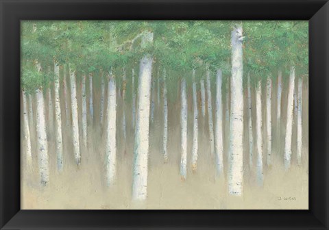 Framed Green Forest Hues I Print