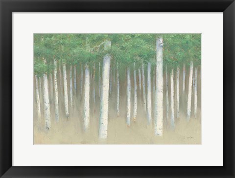 Framed Green Forest Hues I Print