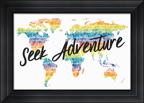 Framed Rainbow World I Adventure Print