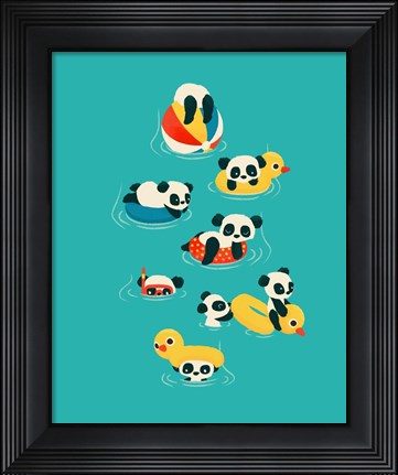 Framed Tubing Pandas Print