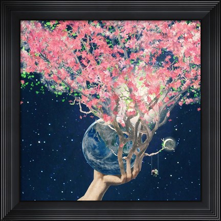 Framed Love Makes The Faith Bloom Print