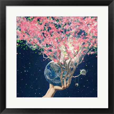 Framed Love Makes The Faith Bloom Print