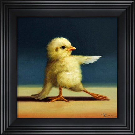 Framed Yoga Chick Bend Knee Print