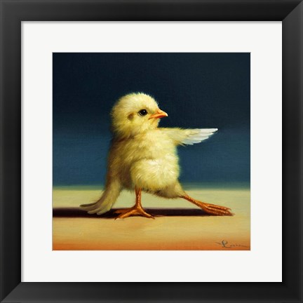 Framed Yoga Chick Bend Knee Print