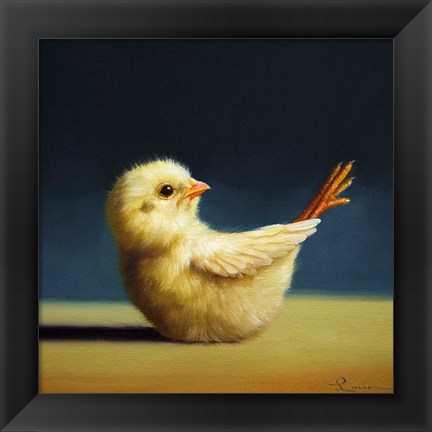 Framed Yoga Chick Boat Pose Print