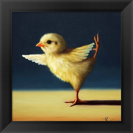 Framed Yoga Chick Dancer Pose Print