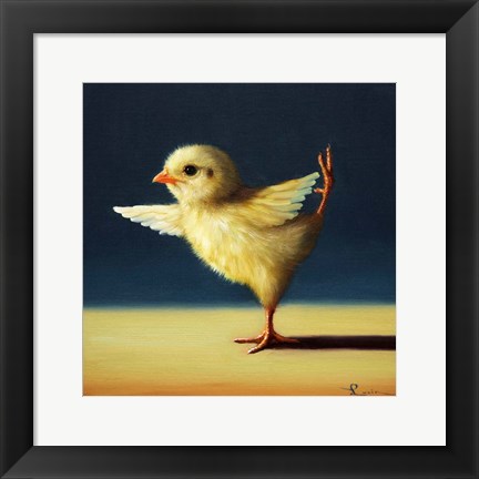 Framed Yoga Chick Dancer Pose Print