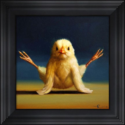 Framed Yoga Chick Firefly Print
