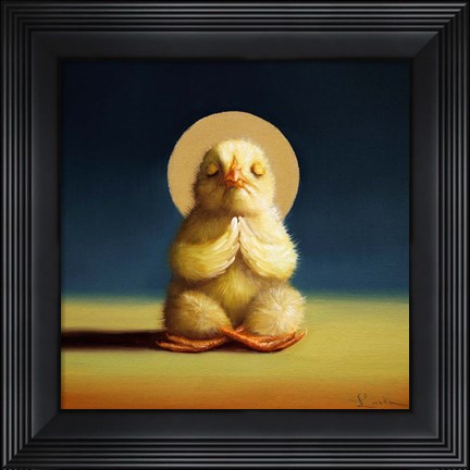 Framed Yoga Chick Lotus Print
