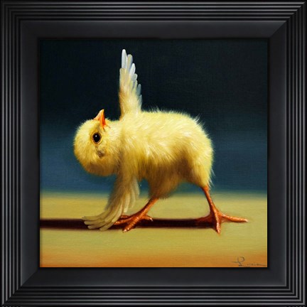 Framed Yoga Chick Pyramid Pose Print