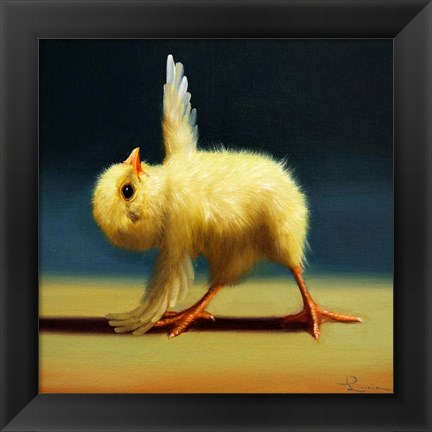 Framed Yoga Chick Pyramid Pose Print