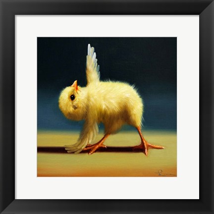 Framed Yoga Chick Pyramid Pose Print