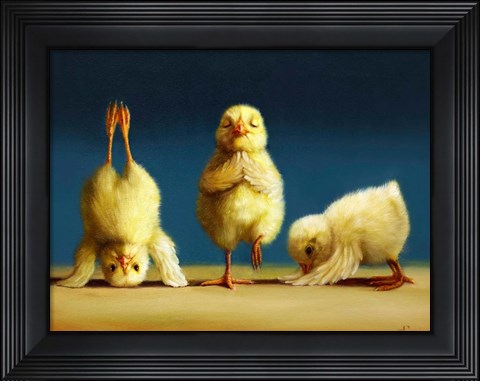 Framed Yoga Chicks Print