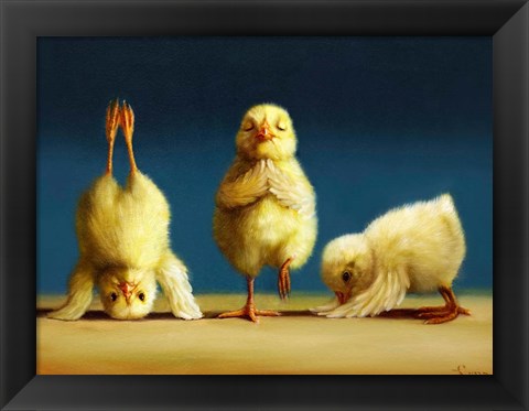 Framed Yoga Chicks Print