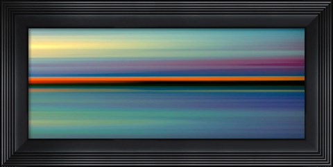Framed Red Line Horizon Print