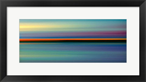 Framed Red Line Horizon Print